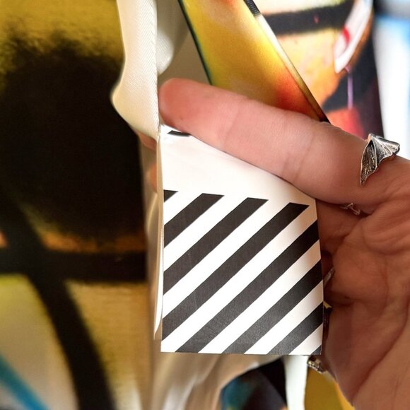 Off-White SS20 Runway Futura Tomboy Spray Oversized Blazer Jacket - Picture 9 of 13